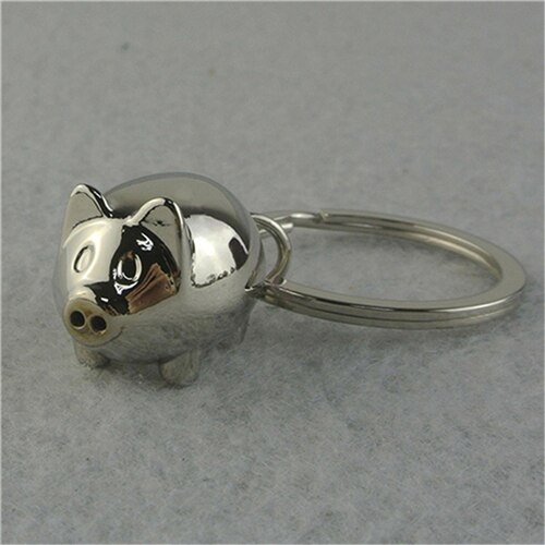 1 st härlig söt mini gris nyckelring bil nyckelring nyckelring charm dekoration nyckelbricka