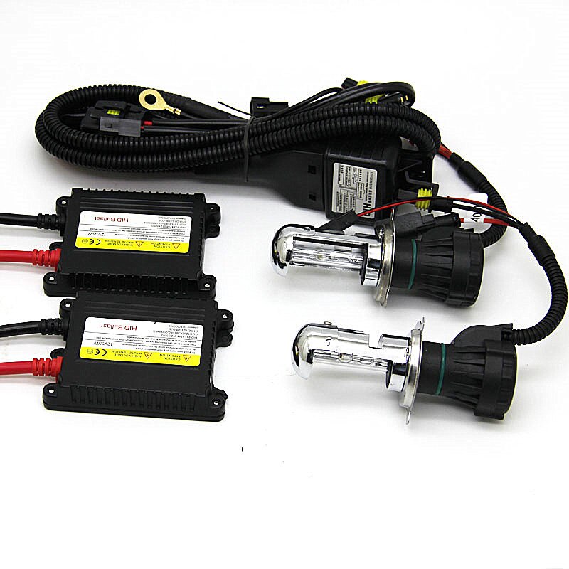 Xenon H4 HID Kit 55W h4 9007 9004 H13 xenon birne Für Auto Scheinwerfer DC 55W Silm HID h4 bi xenon Ballast 4300K 6000K 8000K