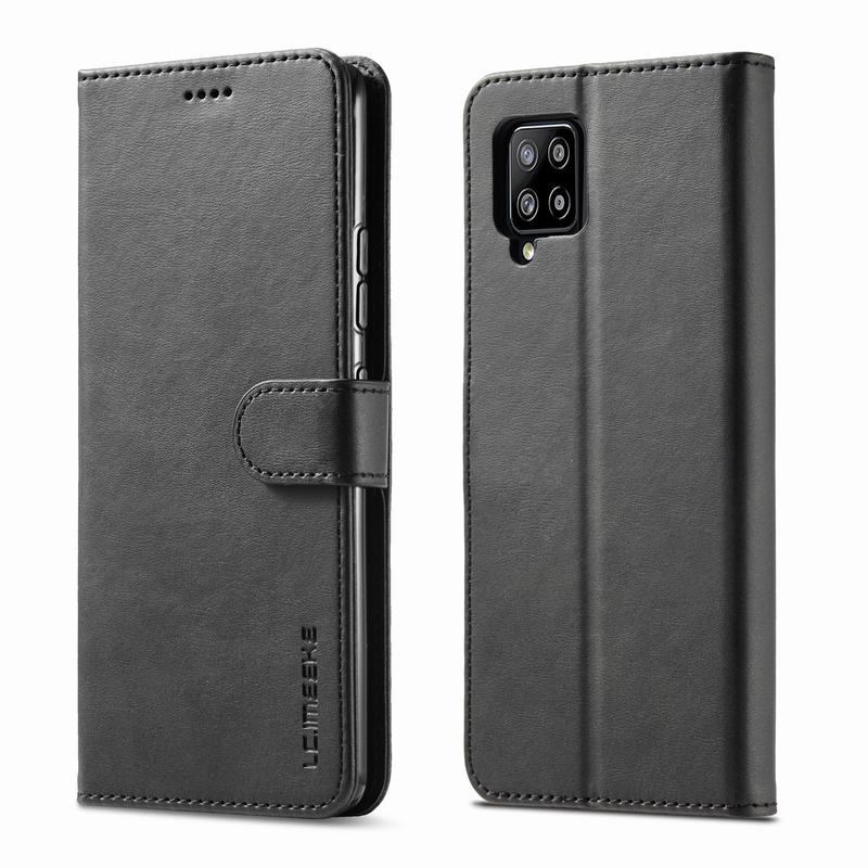 For Samsung Galaxy A42 5G Case Flip Wallet Magnetic Luxury Cover For Samsung A42 A 42 5G Case Leather Phone Bags Cases Coque: Black