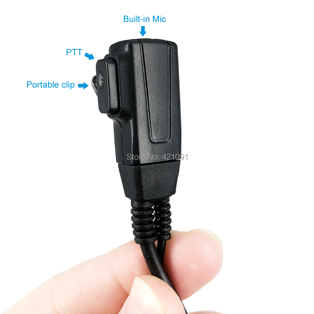 Motorola Air Acoustic Tube Earpiece Headset Mic for Motorola GP328 GP338 GP340 GP380 PRO5450 PRO5150 Walkie Talkie Two Way Radio