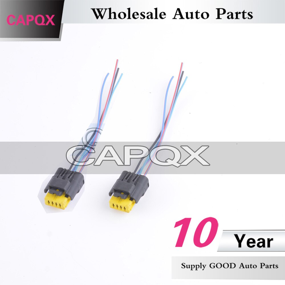 CAPQX 4Pin For Nissan Qashqai Rear Tail Light Bulb Plug Talight Brake Light Lamp Bulb Socket Connection Connector: 2pcs