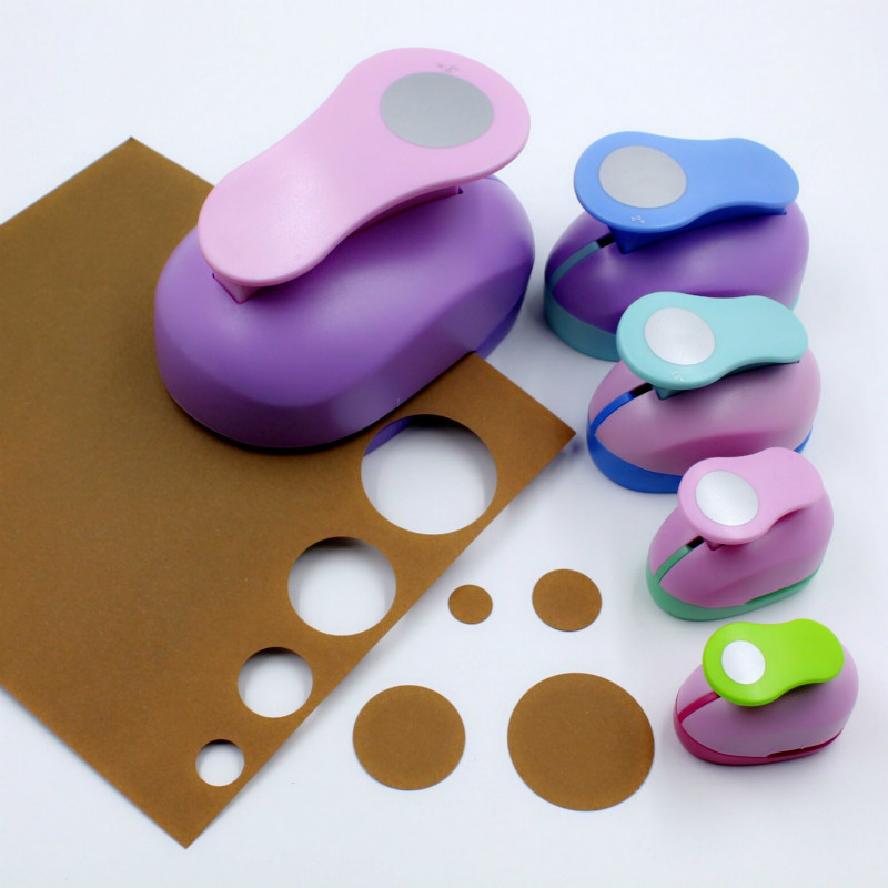 8-75mm Circle Shape Craft Punch Cortador De Papel Scrapbook Paper Cutter Foam School Manual DIY Round Hole Punches