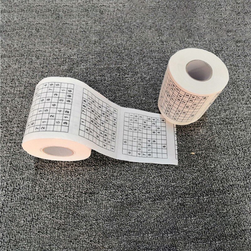 Rollo de papel higiénico de 6 rollos de 250 nudos, papel de seda impreso duradero, buen juego de rompecabezas, papel higiénico sanitario