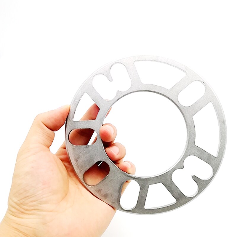 4 stk/parti 5mm aluminium og justerbare shims bilhjul afstandsstykker akselafstand pakningsflange