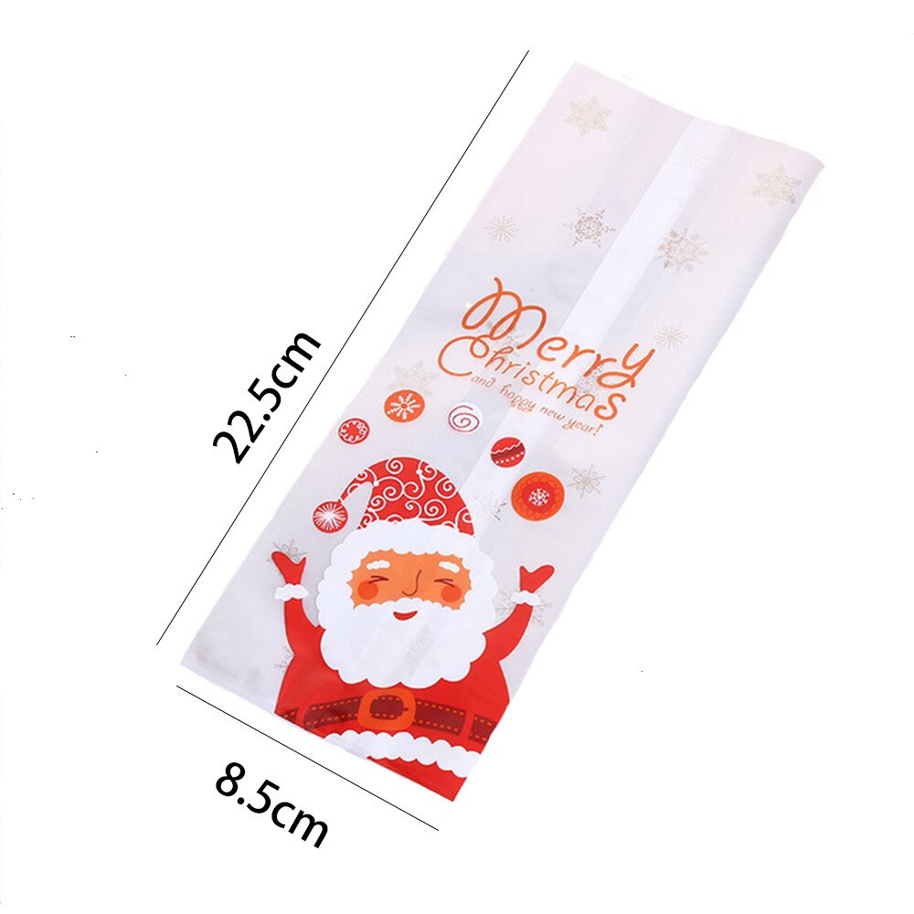 50 stk santa juleposer slikpakningspose præsenterer glædelig juledekoration til hjemår adornos de navidad