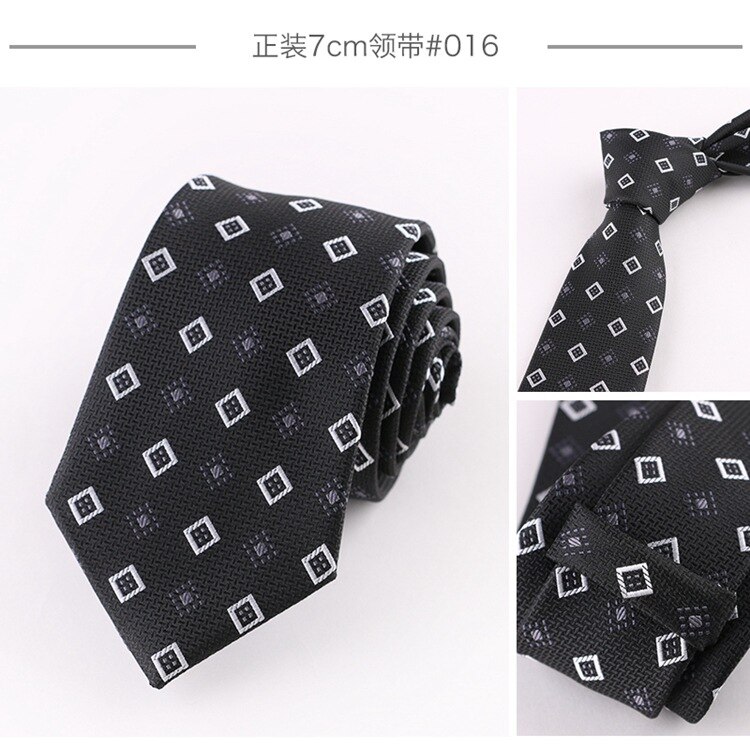 7cm slips kostym randig bankett slips brudgum man gentleman bröllopsklänning jacquard slips gravatas para homens: 016