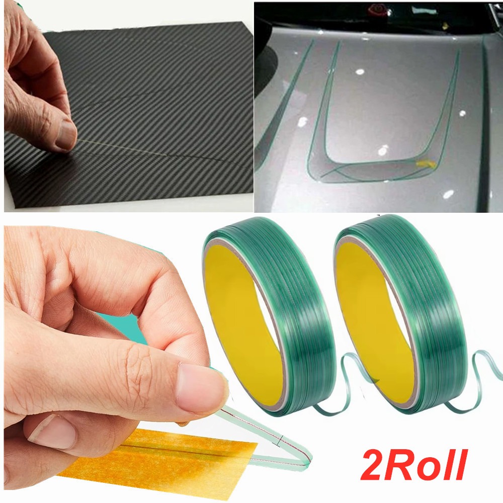2Roll 10M Auto Vinyl Wrap Aufkleber Aufkleber Knifeless Tape Linie für Verpackung Film Schneiden Werkzeuge Aotu Film Zubehör