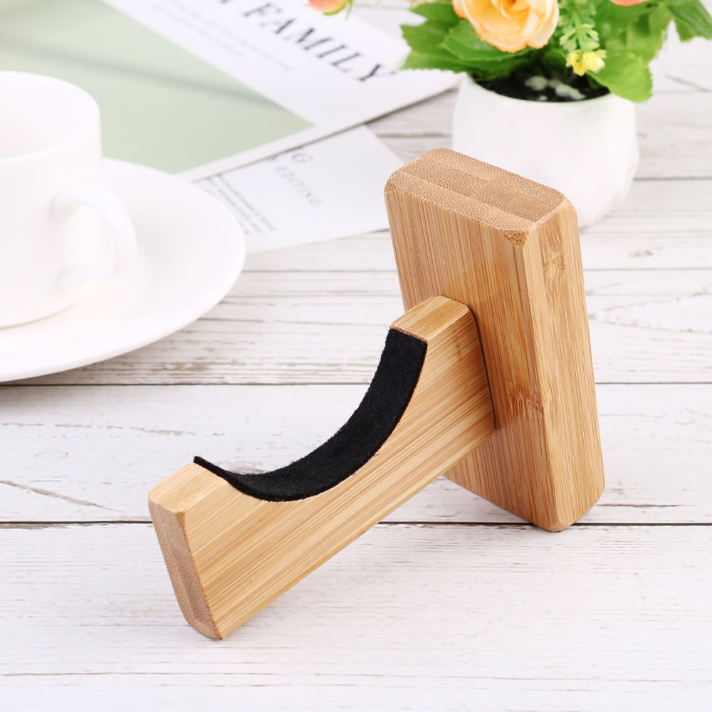 Baseball Bat Display Rack Wall Mounted Bat Holder Bamboo Bat Display Case for Placing Baseball Bat Softball Bat Hockey Stick (Br