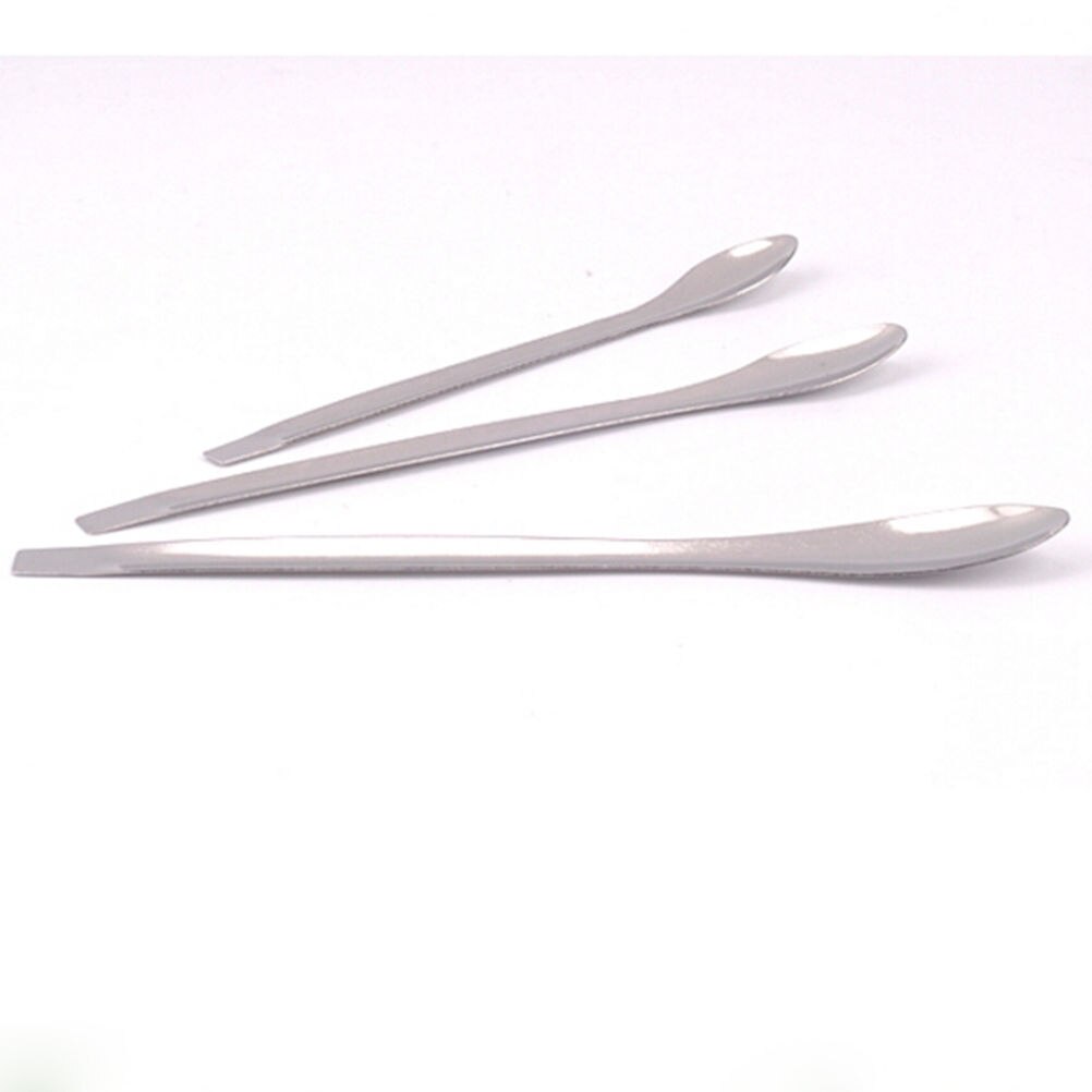 3 pièces/ensemble en acier inoxydable médicinal louche cuillère chimie expérience pharmacie laboratoire utilisation longueur 10/12/14cm