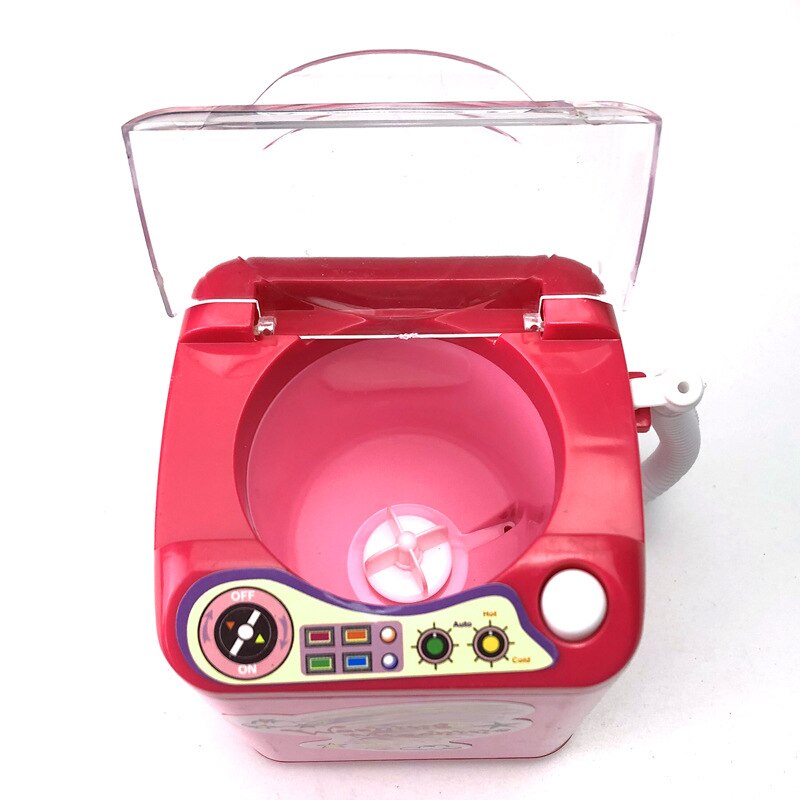 Mini Washing Machine Simulation Toy Electric Cute Cosmetic Powder Puff Makeup Brushes Cleaner Washing Machine