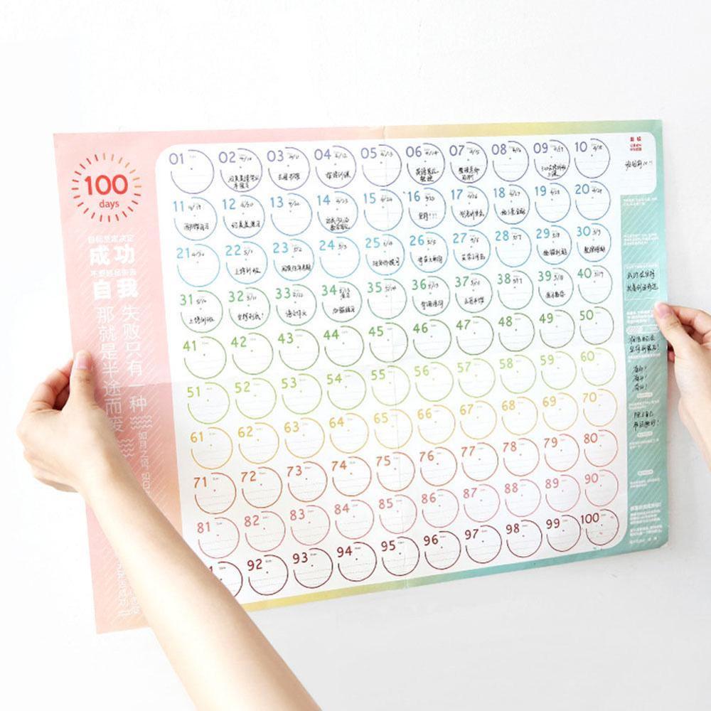 100 Days Countdown Calendar Learning Schedule Periodic Planner Project Svelte Examination countdown kawaii
