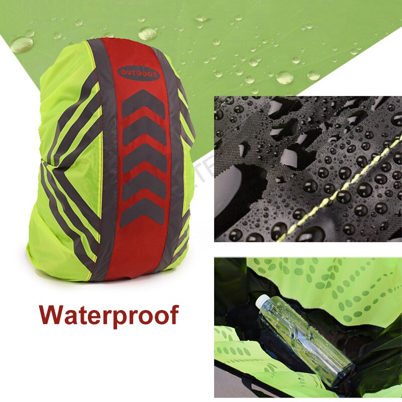 Reflective Waterproof Bag Rain Cover Backpack Cover Outdoor Travel Camping Dustproof Rainproof Covers for Backpacks