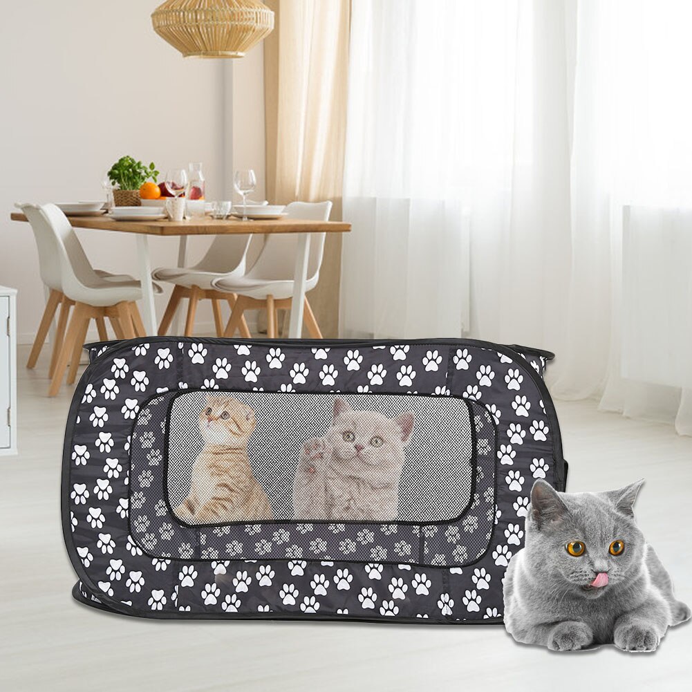 Tente rectangulaire pliable Portable pour animaux de compagnie, Cage de parc pour chien, clôture pour chiot, niche pour chien, filet amovible pour l'extérieur, pour chien et chat