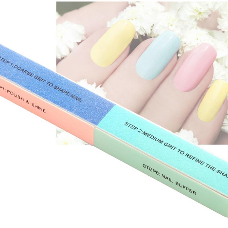 Six-sided Polishing File Nail Tools Printing Sanding Nail File Nail File Blocks Colorful Sponge Sanding Buffer Strips Tools