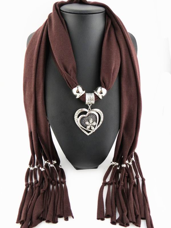 Kvinnor halsdukar halsband smycken hjärta ädelsten halsband hänge halsduk dam tofs halsdukar kvinnliga sjalar foulard femme: 10