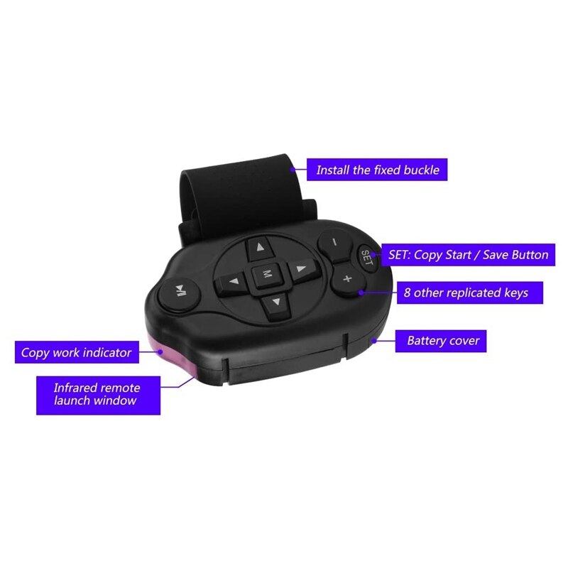 Universal Wireless Car Steering Wheel Remote Control Car Hands-Free Media CD DVD MP3 Steering Wheel Remote Control