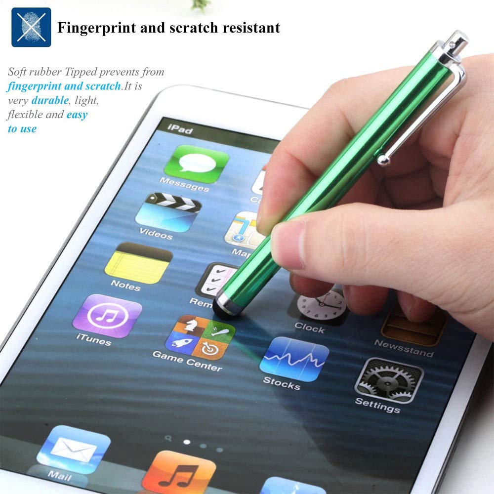 10 sztuk/partia uniwersalny metalowy rysik do ekranów dotykowych rysiki do iPada Apple Samsung Tablet wszystkie ekran pojemnościowy z klipsem