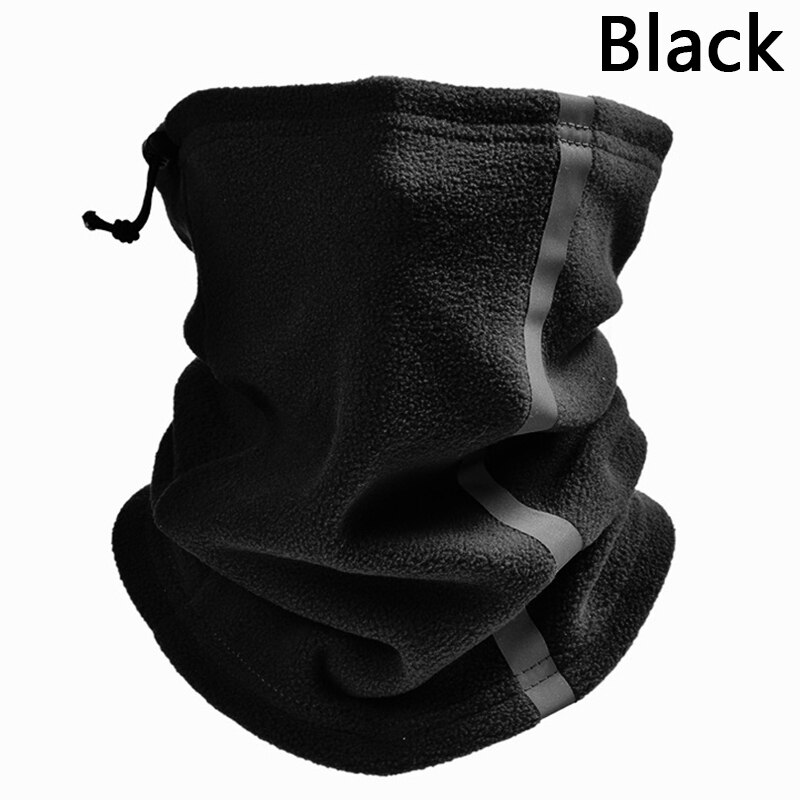 Polar Fleece Neck Buis Oor Warmer Vissen Schaatsen Running Sport Sjaal Gezichtsmasker Camping Halswarmer Warm Wandelen Sjaals: Black