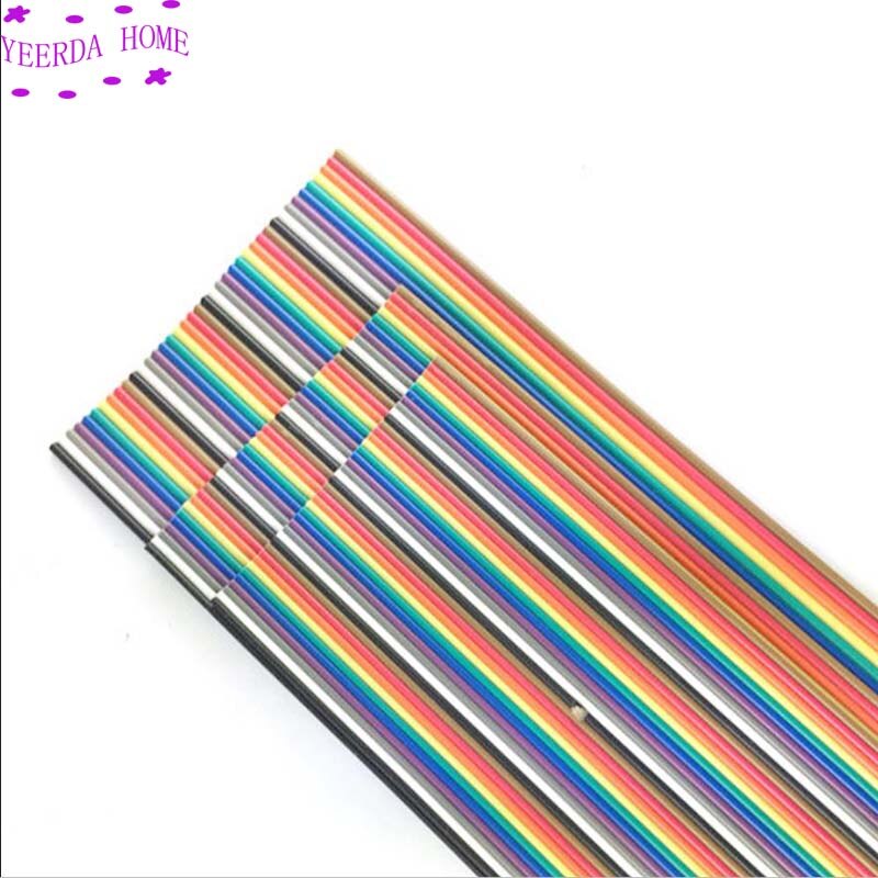 de rollos de 6/8/10/14/16/20/24/26/30/ 34/40 pines en forma de Cable DuPont líneas, Cable plano de 1,27mm por 2,54mm FC conectores