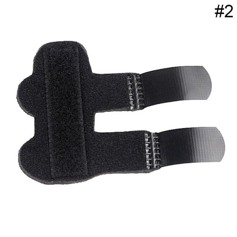 1Pcs Pain Relief Aluminium Finger Splint Fracture Protection Brace Corrector Support With Adjustable Tape Bandage: Black