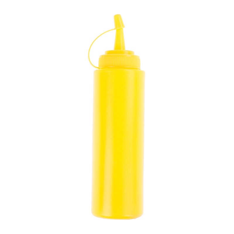 1 Stuk Plastic Squeeze Bottle Dispenser 8Oz Voor Saus Azijn Olie Ketchup Cookling Gereedschap Keuken Accessoires: YELLOW