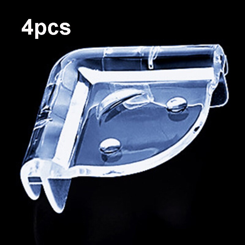 1M, escritorio Anticolisión de seguridad para bebés, Borde transparente, tira de protección para esquinas, protectores de borde suaves a prueba de colisión para niños: 4pcs type2