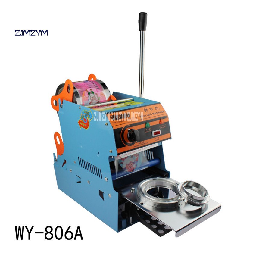 Manual Pearl Milk Tea Sealing Machine WY-806A Tea Cup Sealing Machine Plastic Sealer 7, 7.5, 9.5 MM 270W 220V / 50Hz