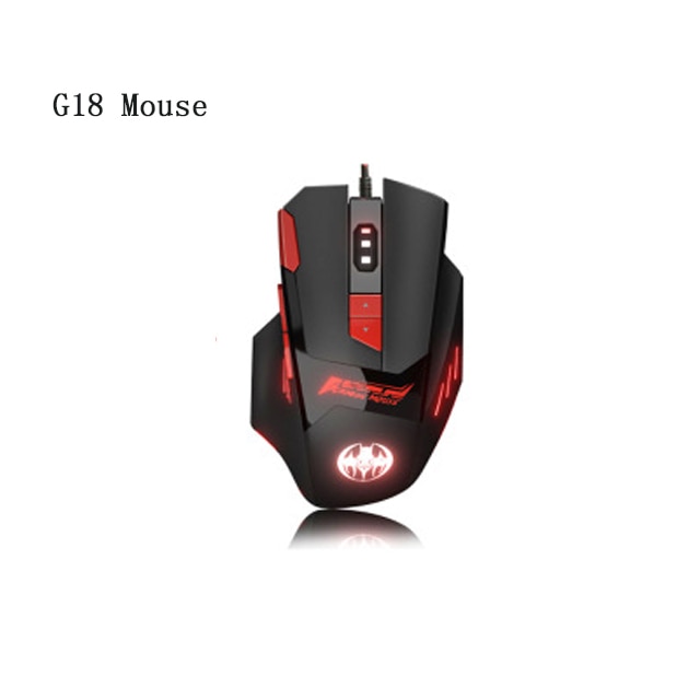 G94 USB Wired Single keyboard 35 keys keypad G18 6400DPI Mouse Combos One Handedly for Smart Mobile phone 7 Colors LED Backlight: G18 mouse