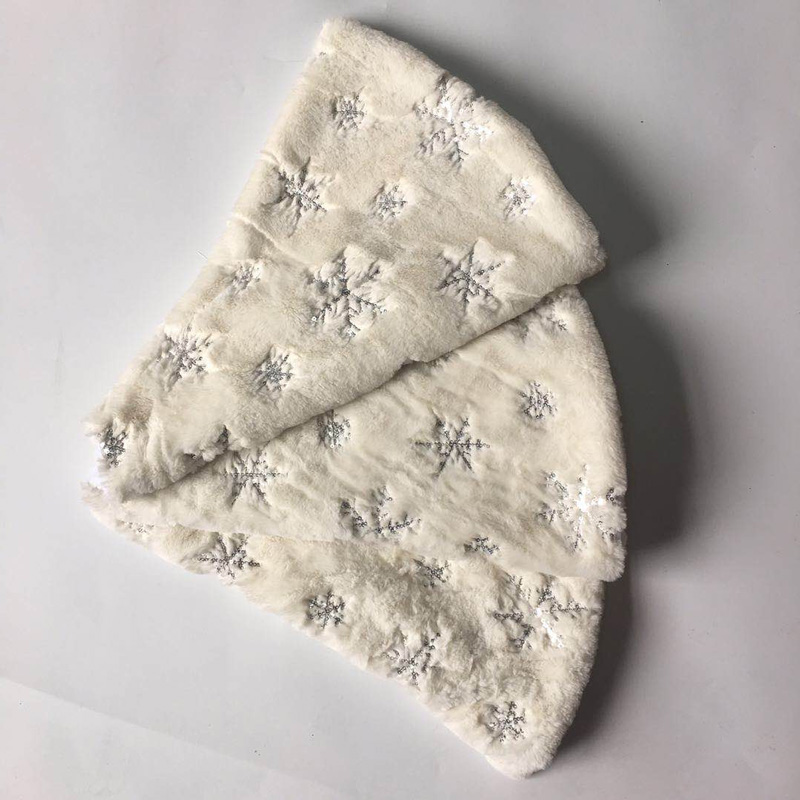 90/106 / 122cm hvide flannel broderi snefnug træ nederdel juleår boligindretning værktøj