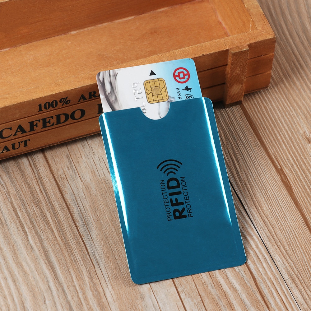 50 Stks/pak Anti Rfid Blocking Reader Lock Kaarthouder Aluminium Metal Smart Anti-Diefstal Id Bank Card Case Bescherming