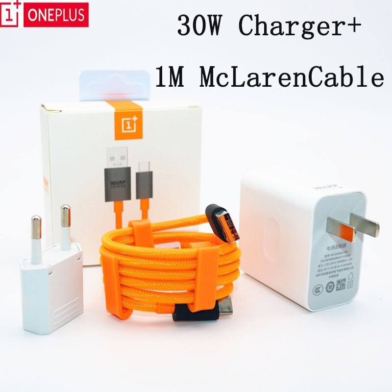 Original OnePlus Kette Ladung 5V6A Energie Adapter Kette 30W EU Ladegerät EU UNS Ladegerät Kabel schnell aufladen 30W für OnePlus 7 7T Profi