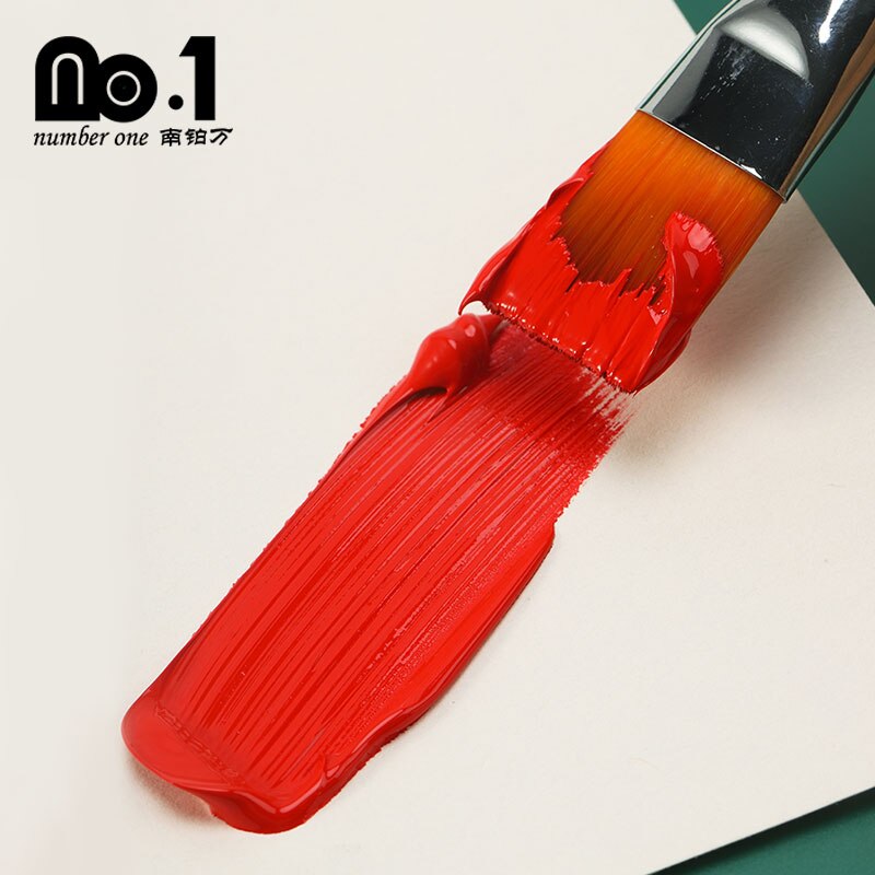 Nylon Paint Brush Used To Wood Makeup Safety Acrylic Watercolor Oil Painting for Artist Drawing Art Supplies No.1 A168 1Pcs