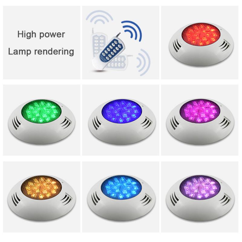 Colorful Rgb Remote Control LED Swimming Pool Wall Light Waterproof UnderWater Light Pond Lights RGB Led Piscina Luz Spotlight