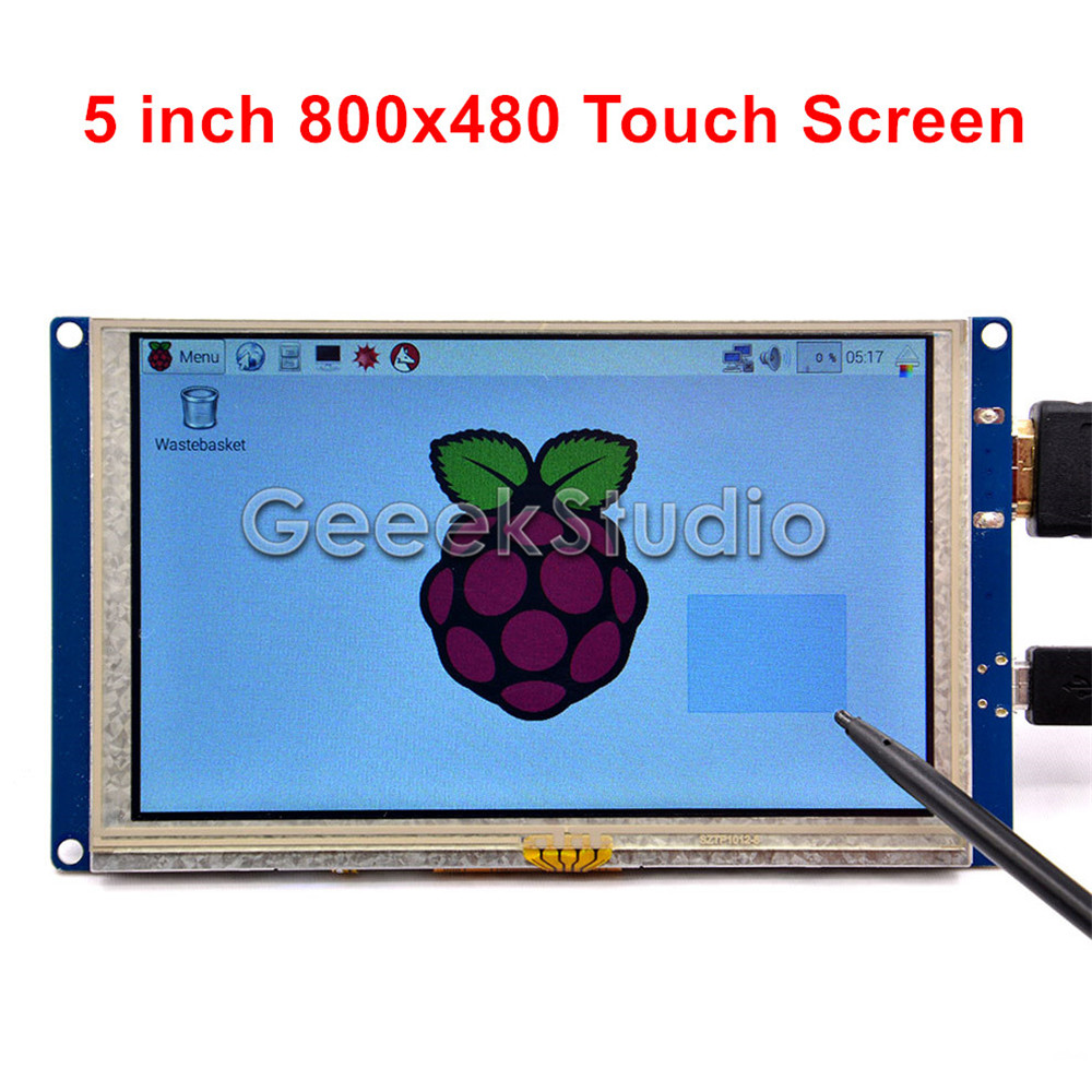 5 zoll HDMI LCD Touch Screen 800*480 TFT Display für Raspberry Pi 4B/3B +/3B /2 modell B/PC Freies Fahrer Stecker und Spielen