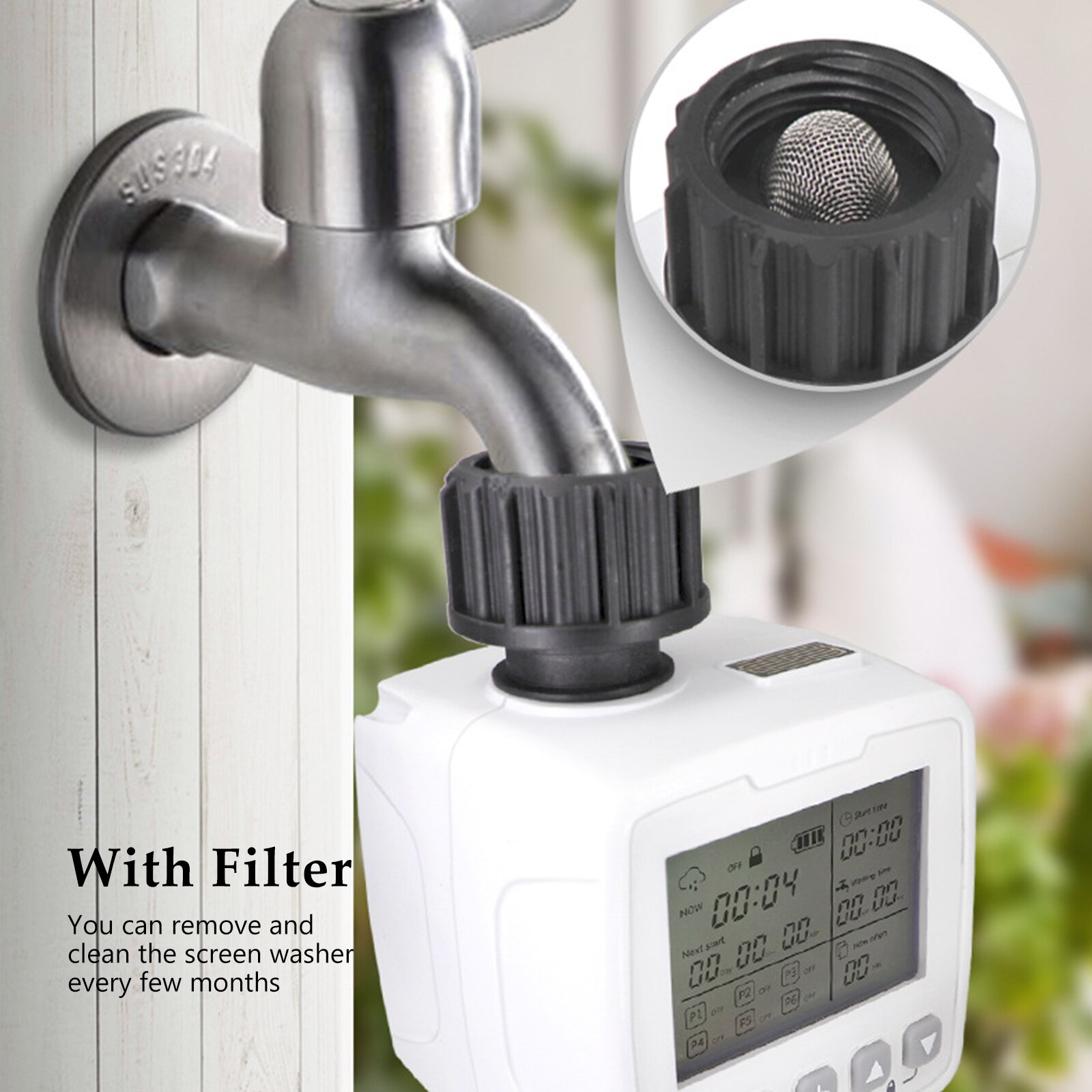 Waterproof Sprinkler Controller Electronic Irrigation Regulator Automatic Irrigation Timer 6 Separate Timing Watering Device
