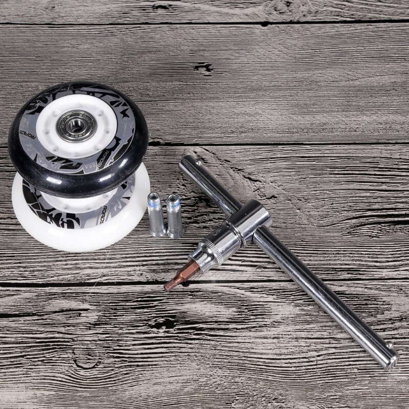 Llave Allen en forma de T Hexagonal para patín, accesorio funcional de 4mm, plata, para patín