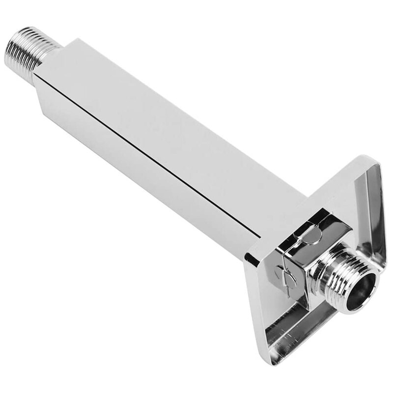G1 / 2 Inch Shower Arm, with Thread and Flange Stainless Steel Universal Shower Wall-Mounted Right-Angle Shower Arm