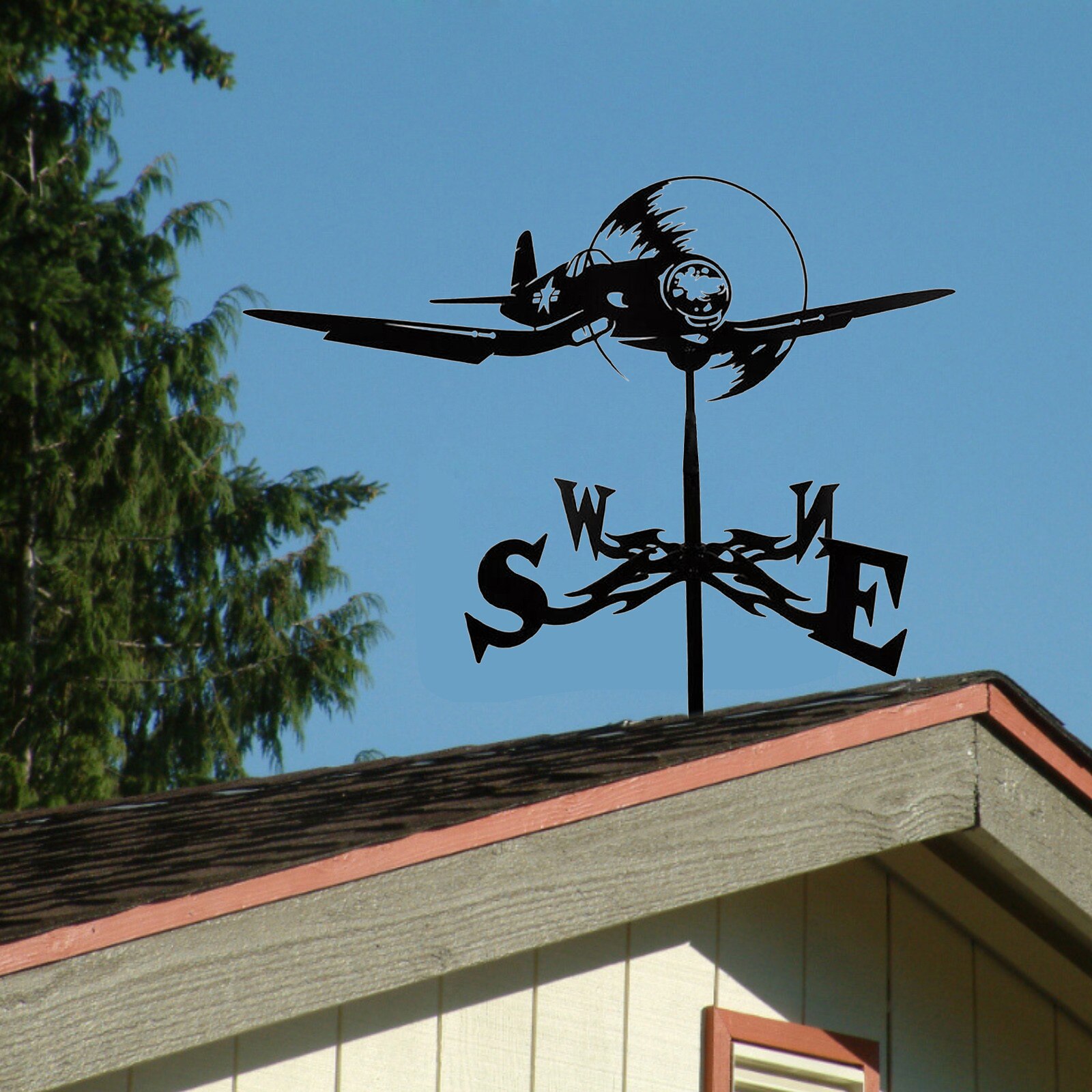Vintage Look Iron Weather Vane Yard Roof Outdoor Bracket Weathervane Cupolas