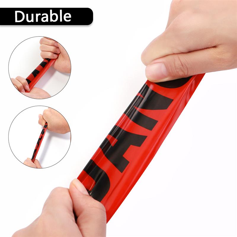 100M Barricade Ribbon Danger Tape Safety Bright Red Warning Tape Portable Roll for Law Enforcement Construction Works Safety