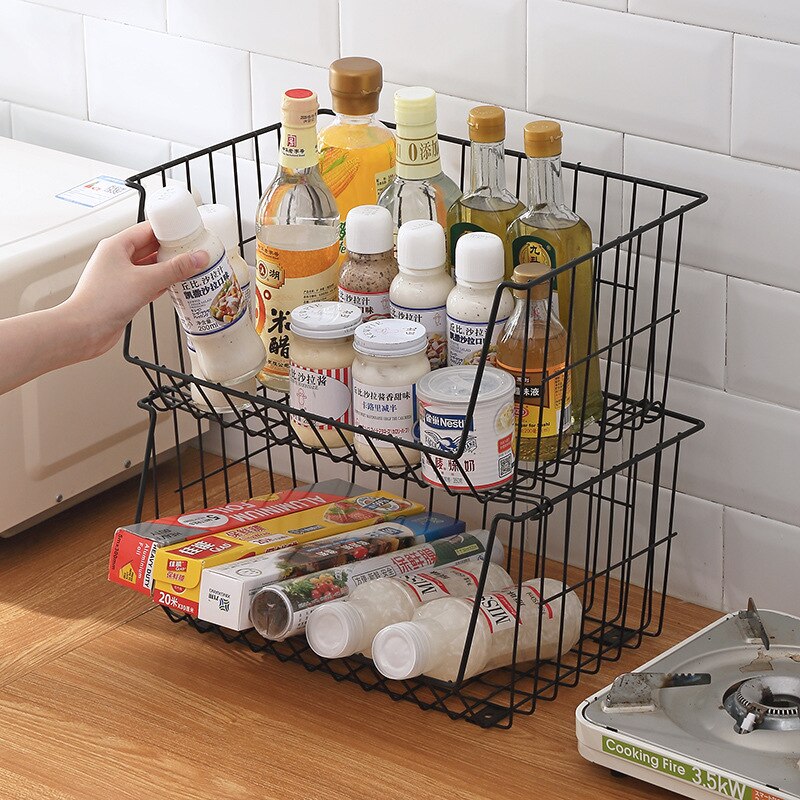 Basket Storage Shelf Multilayer Vegetables Fruit Toy Household