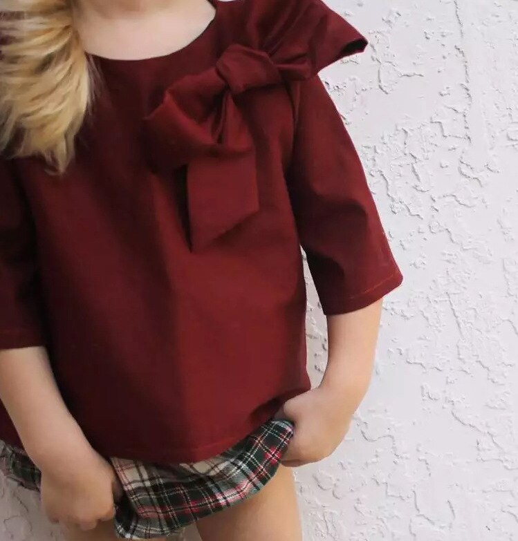 Hitte! speciaal baby shirt babymeisje baby shirt halter stropdas vlinder kinderkleding set gratis verzending