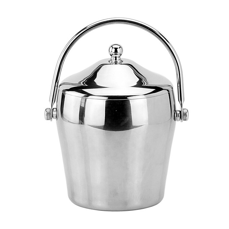 Draagbare Ijsemmer Met Deksel Warmte Behoud Koude Champagne Emmer Dubbele Oor Drum Vorm Ijsemmer Verdikte: 2 L