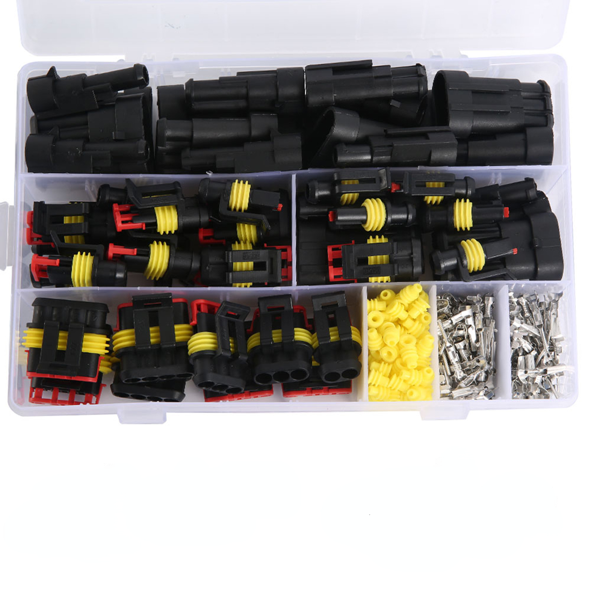 352 Stuks IP68 Auto Elektrische Draad Connector 1/2/3/4 Gat Terminals Plug Mannelijke & vrouwelijke Pin Plug Connector Voor Auto Motoren Vrachtwagens: Default Title