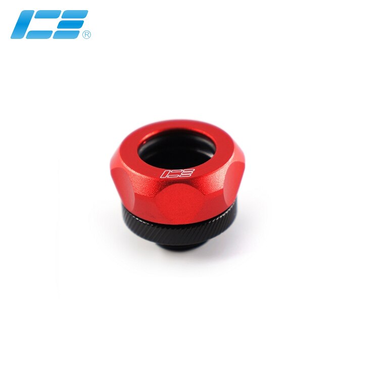 8 stk icemancooler 10 x 14mm petg badekar fittings  g1/4 od14mm stift rør hånd kompression stik sort, hvid, rød, blå cp 25 x 20mm