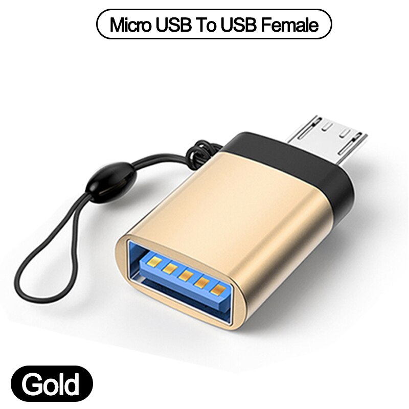 Typ C Zu Micro-SD TF Adapter OTG Speicher Kartenleser Für PC Samsung Micro USB Zu Micro-SD Adapter Konverter Für Laptop Macbook: Micro to USB-Gold