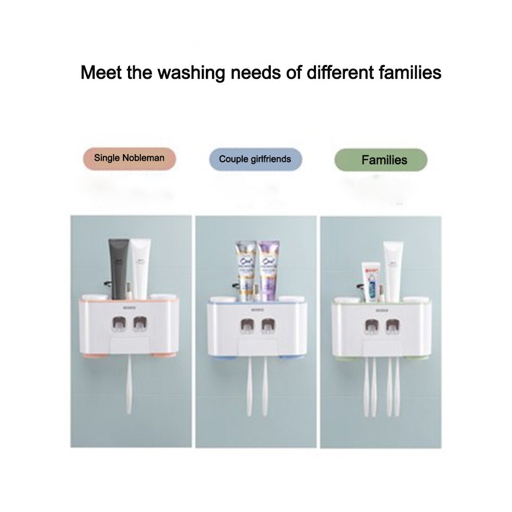 Automatic Toothpaste Dispenser Set with Wall Mounted Kids Hands Free Toothpaste Squeezer for Kids for bathroom