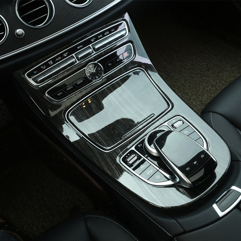 2 stk/sæt cover sort panel træ konsol til mercedes benz e-klasse grain  w213 holdbar