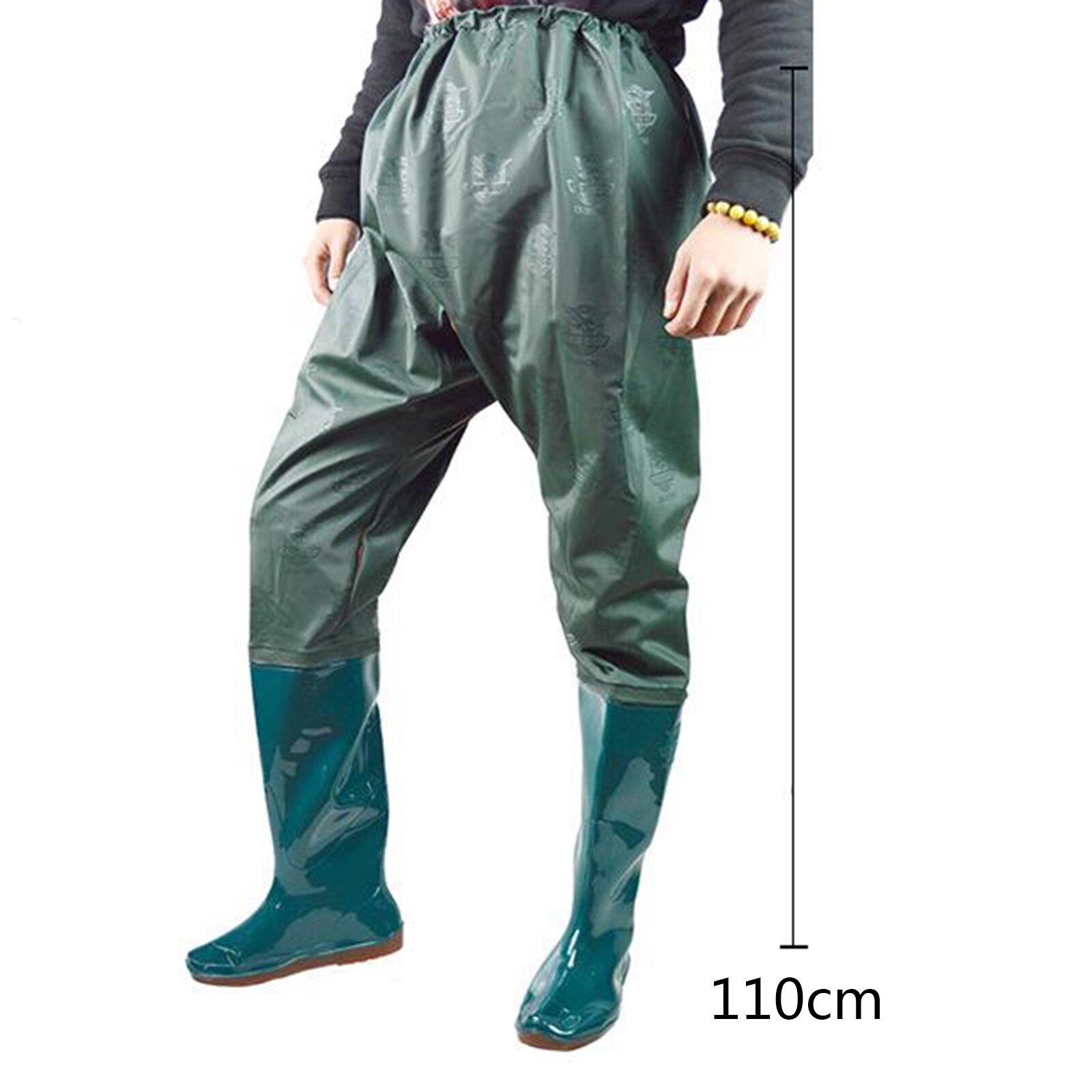 Fishing Trousers Waist Length Trousers Lower Field Fishing Shoes Waterproof Shoes Wading Trousers Green Fishing Trousers