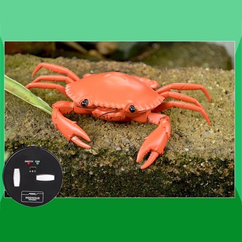 Highly Simulate Shape Infrared Remote Control Crab Delicate Skin Texture Simulation Walking Rechargeable Battery Portable RC Toy