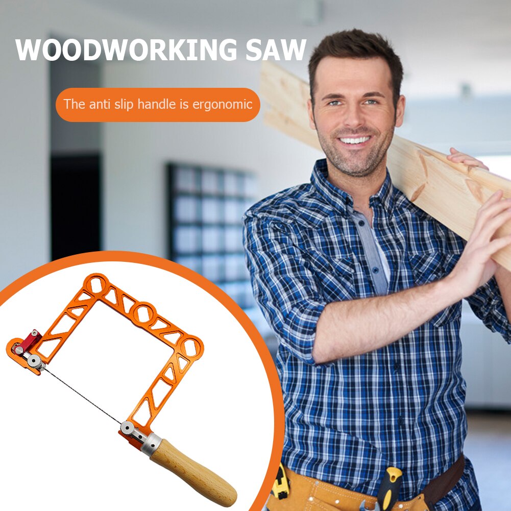 Wooden Handle U-shaped Hand Coping Jig Saw for Woodworking Craft Jewelry Multifunction Hacksaw DIY Hand Tools